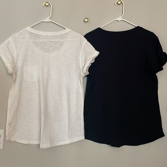 Ana Womens Black Pocket Tee and White Pocket Tee. - Picture 6 of 6